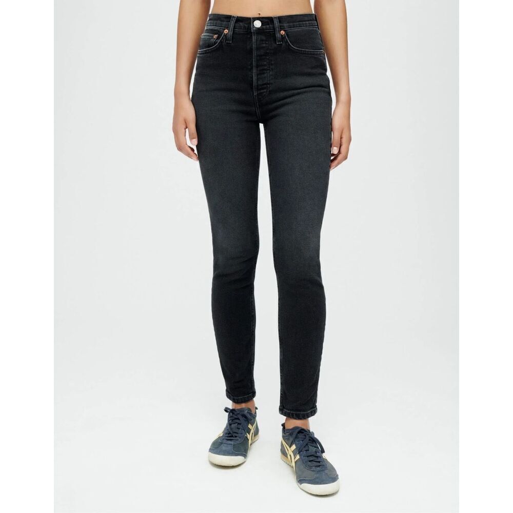 Re/DONE NWT 90s High Rise Ankle Crop in Washed Noir Size 30